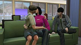 Asian Cuckold Watches Girlfriend Fucked By Friend