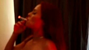 Does This Redhead Cum on a Big Cock While Smoking?