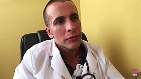 after talking to the doctor, this blonde bitch with big natural tits believes she will be changed by cum in mouth