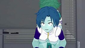 Toru Hagakure And Kaoruko Awata Fuck Izuku Midoriya Hard In My Hero Academia Hentai