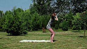 Metart presents Lena Cass undressing in gay softcore solo, shaved petite with small tits and hairless body.