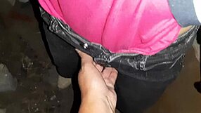 garden walk turns into steamy housekeeper sex session