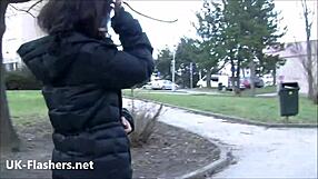 Belinda Flashes On The Street!