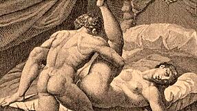 vintage erotic illustration with steamy retro cartoon vibes