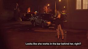 Can this waitress handle a rough doggystyle fuck in the van with her natural tits?