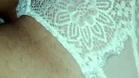 The blond spanish girl wakes me up rubbin my pussy wit her big cock.