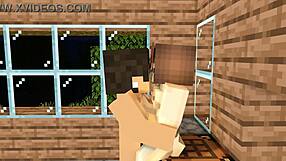 Min crush ringde mig över efter skolan för det här... minecraft animation