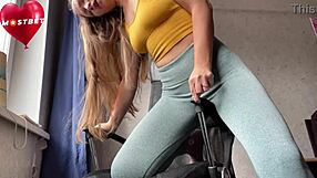 orgasm and squirt in leggings without taking them off