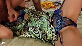 French Slut In Satin Lingerie Gets Rimmed And Fucked Doggy