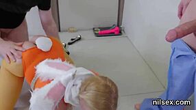 Wacky cutie brought to anus loony bin for awkward treatment.