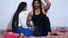 Amateur video of romantic sex with Indian girlfriend
