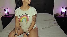 my stepsister asks for massage but wants me to fuck her hard