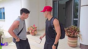 horny beach threesome with step cousin and girlfriend in wild outdoor romp.