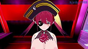 i see houshou marine and ookami mio in pov hentai