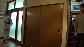 hot spring mixed bath kneading nipples to orgasm despite boyfriend