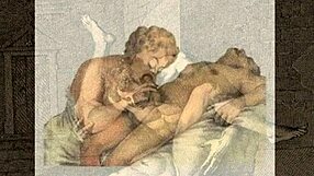 vintage erotic illustration with steamy retro cartoon vibes