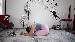 Hey, yoga lesson with my cute girlfriend was fun