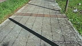 Hot Latina Blowjob on Street Pickup Cock