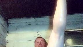 Full video of a rough policeman’s anal encounter with vodka bottle