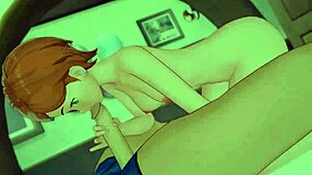 gwen, the adult version, is in her swimsuit ready to play with a big cock in this parody