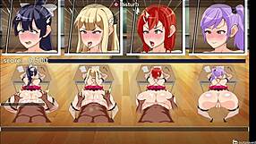 professional school gameplay in usa cartoon anime style