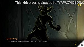 Can The Goblin King In Hentai Game Escape Dungeon Resist This Bitch's Pussy Massage?