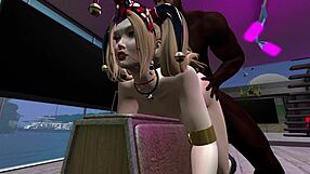 big tit harley quinn fucked by black man in second life