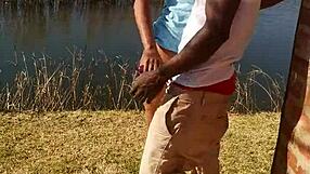 Lilpuddingbowls Gets Horny With Monster Cock Fucking Outdoors