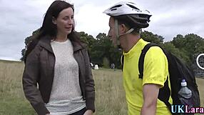 Classy Brit Milf In Stockings Gets Spunked Outdoors By Huge European Shaft