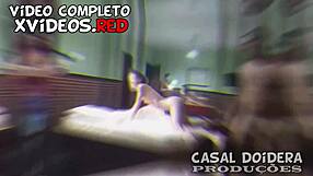 sky sants records her first scene with leo ogro behind the scenes