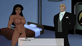 wonder woman strips and gets fucked by lex luthor's monster cock.