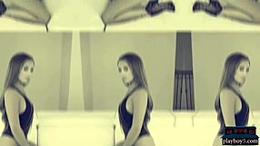 Two BRUNETTES FLIRTING with CAMERA