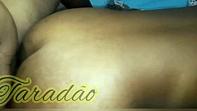 In the homemade scene, bbw in lingerie gives handjob to big black cock before banging