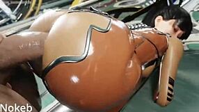 Super kirottu paukutus villissä 3D sarjakuvassa HMV kanssa intensiivistä anime-akkaa