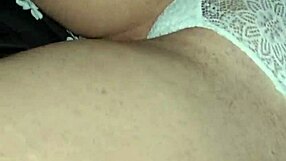 The blond spanish girl wakes me up rubbin my pussy wit her big cock.