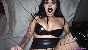 Hey, check this massive squirt from a goth girl with huge tits, unreal stuff!