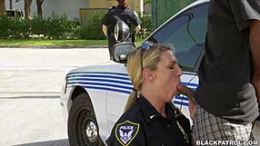 White cops sucking black dick in the street, so wild