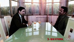 two hot latex sluts dominate two guys