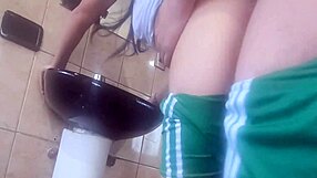 Hot Mexican student gets intense sex in institute bathroom