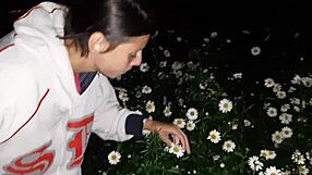 garden walk turns into steamy housekeeper sex session