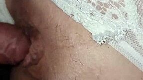 The blond spanish girl wakes me up rubbin my pussy wit her big cock.