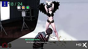 fashionbusiness fucked her pussy in the apartment with 3d cartoon.