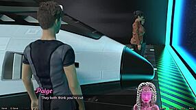 ميلف ساخنة تنزلق حلماتها في فيلم فضاء عالقة 14!