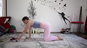 Hey, yoga lesson with my cute girlfriend was fun