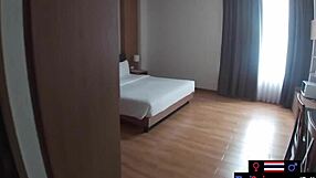 Thai girlfriend says, 'I sucked and fucked my big dick white boyfriend in the hotel room.'