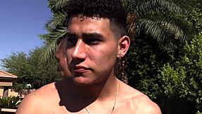 Straight stud takes the long dick of the law in deepthroat interview