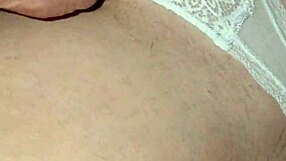 The blond spanish girl wakes me up rubbin my pussy wit her big cock.