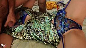 French Slut In Satin Lingerie Gets Rimmed And Fucked Doggy