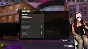 Sexy College Student Strips Naked in Wild Anime Brothel Scene