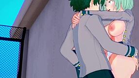 Toru Hagakure And Kaoruko Awata Fuck Izuku Midoriya Hard In My Hero Academia Hentai